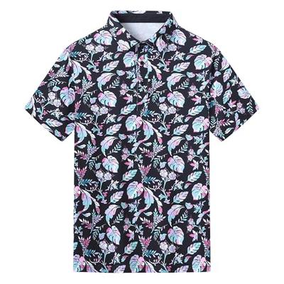 MoFiz Men's Plus Size Short Sleeve Polo Shirt, Perfect for Golf, Casual Wear, Turn-Down Collar, Soft, Moisture-Wicking, Quick-Drying, Breathable, Perf