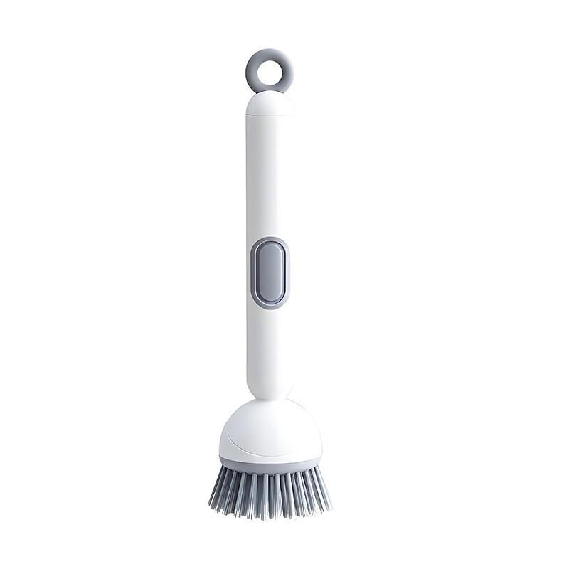 Long-Handled Rotating Pot Brush: Non-Stick, Non-Scratch, Multifunctional Kitchen Cleaning Tool