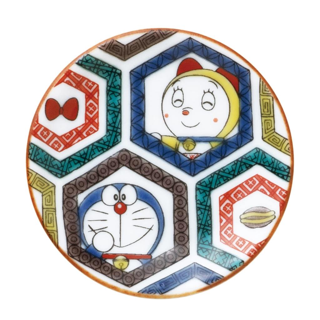 Kaneshotouki Kutani ware small bean different set of soy sauce Japanese microwave made in Japan 008770 "Doraemon" plate, plate, plate, approx. 6cm,