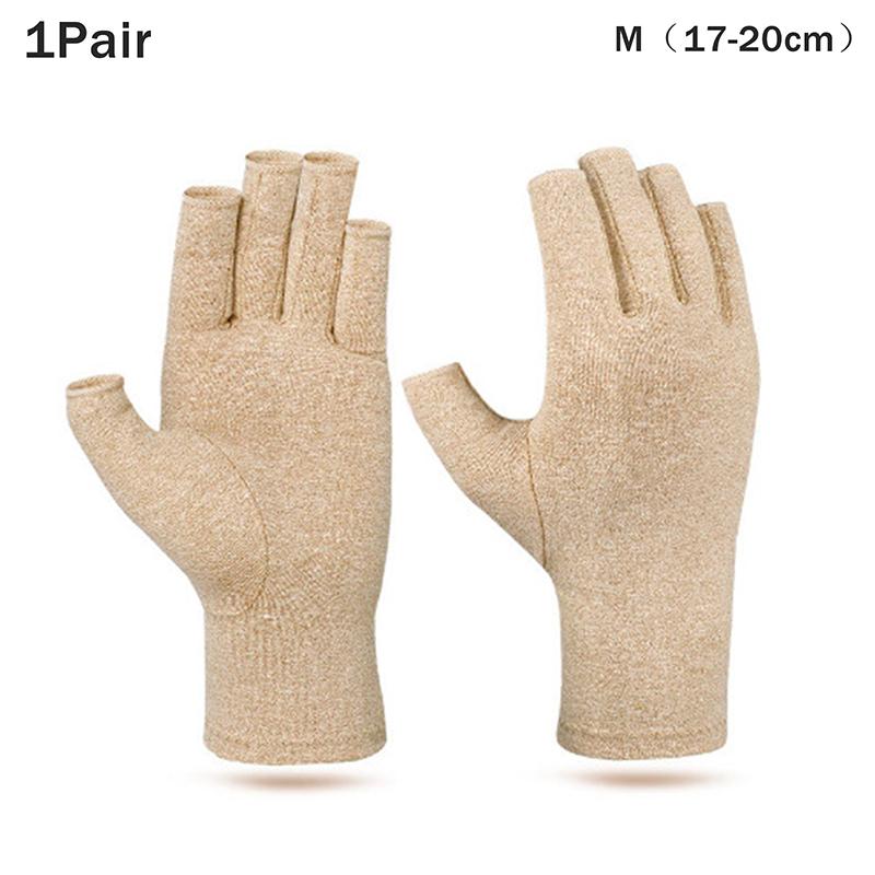 Therapy Compression Arthritis Gloves for Men Half-Finger Wrist Support Hand Joint Pain Relief Health Care Compression Gloves