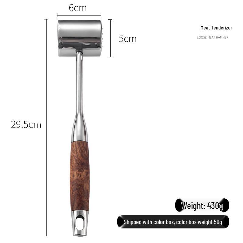 ZISIZ Stainless Steel Meat Tenderizer Hammer