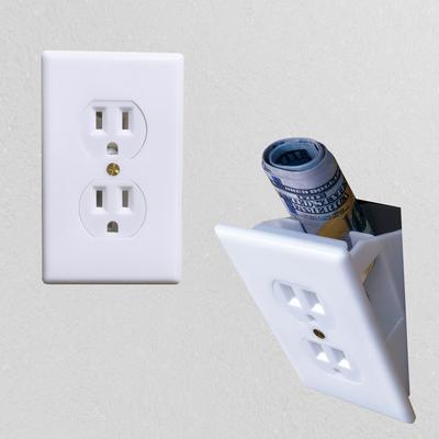 Hidden Wall Safe Disguised Electric Socket Safe Covert Wall Diversion Outlet Secret Compartment for Hiding Money Valuables