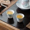 2pc/lot Stack Painting Cloud Teacup Japanese Tea Bowl Tea Pair Tea-tasting Smelling Cup Jianzhan Master Cups For Tea Craft 45ml