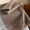 Winter Narrow Scarf 100% Wool Scarf Hot Selling Solid Color Scarf Men's and Women's Universal Warm and Cold Proof Scarf Poncho