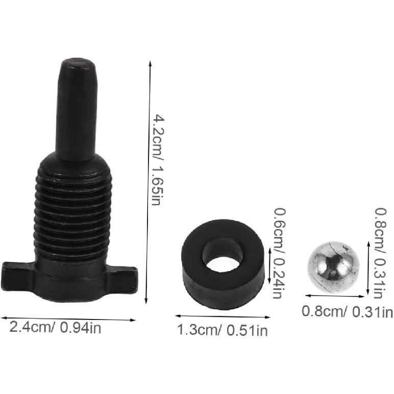 HEALLILY Vertical Jack Accessories Oil Return Valve Air Release Wire Oil Seal Beads Small Screw Plug for Hydraulic Jacks Car Repair