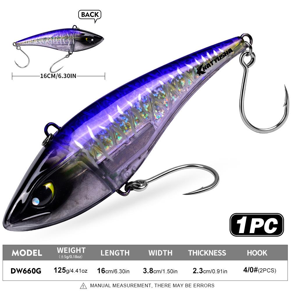 Integrated Steel Wire Tuna Pencil Lure - 16cm/13.5cm Saltwater VIB with Single Hook