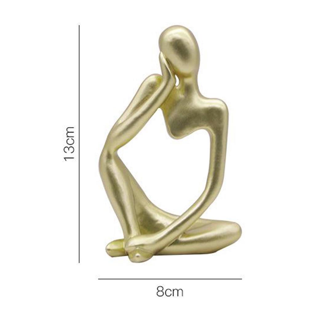 Resin Thinker Sculpture Creative Home Figurine Birthday Gifts Hollow Statues
