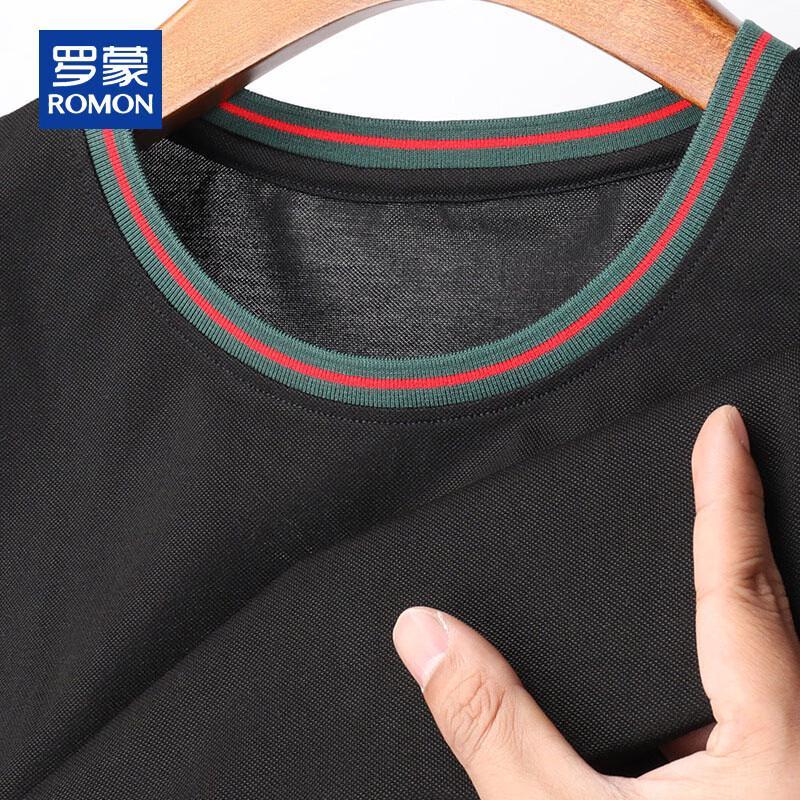 ROMON Unisex Silk Blend Cool-Feel Short Sleeve T-Shirt