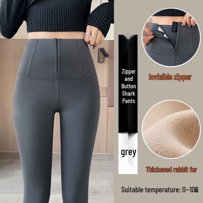 Invisible Zipper Women's High Waist Tummy Control Yoga Pants - Slimming, Comfortable, Butt Lift Base Layer for Spring & Autumn