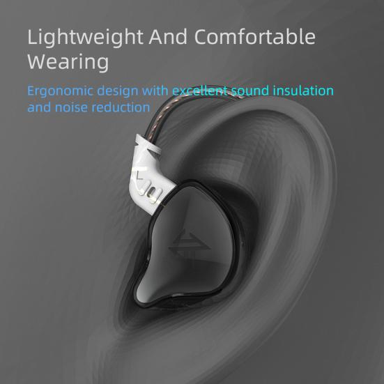 KZ Wired Earphone High Fidelity Line Control ABS Noise Reduction In-ear Headset for Phone