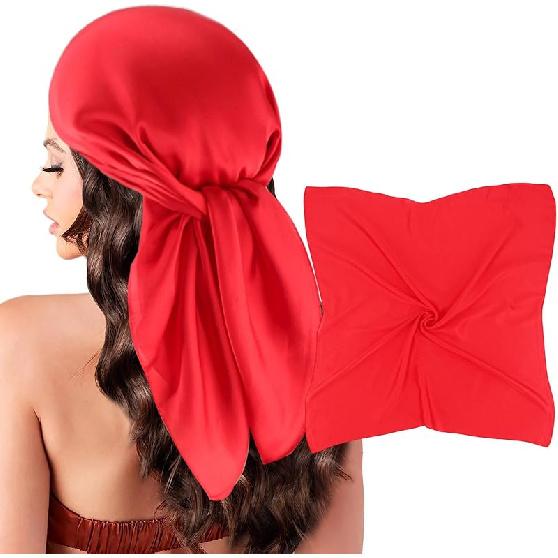 Head Scarf for Women Silk Satin Scarves for Hair Wrap Bandana Square Headscarf for Sleeping