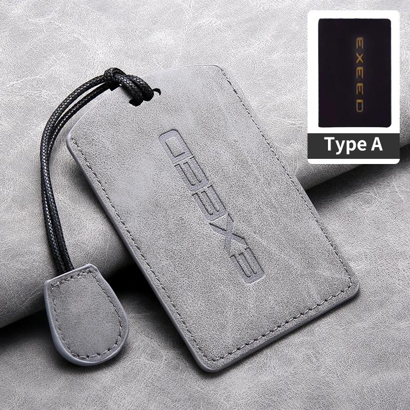 Leather Car NFC Card Smart Remote Key Fob Case Full Cover Holder Shell For ICAR Chery Exeed RX VX LX TXL FL 2024 Accessories