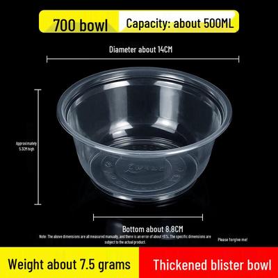 Handun Thickened Disposable Round Plastic Takeout Soup Bowl