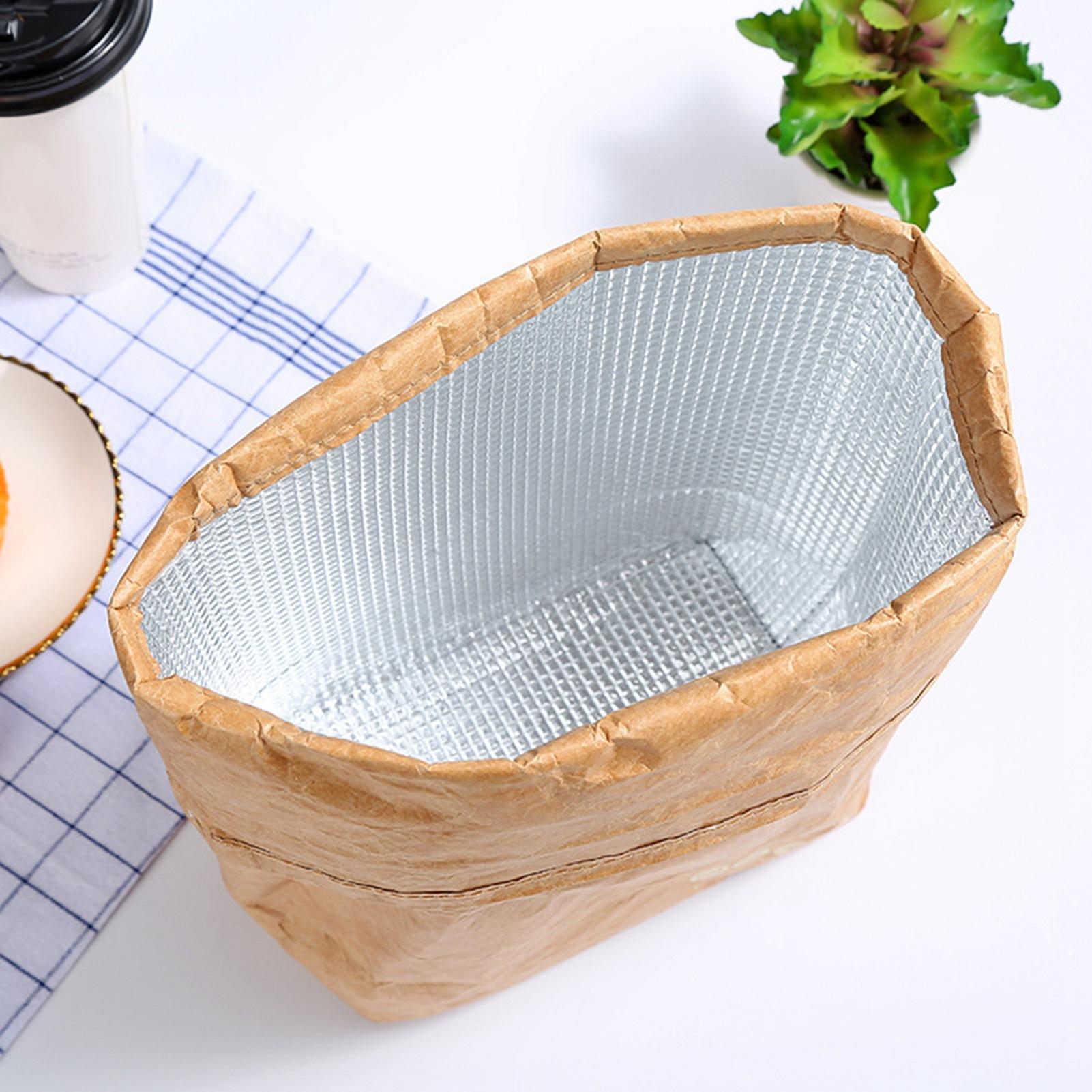 Torba Kraftowa na Bento Przyjazna dla Środowiska i Biodegradowalna Papier Dupont Folia Aluminiowa Torba na Pudełko Lunchowe Outdoor