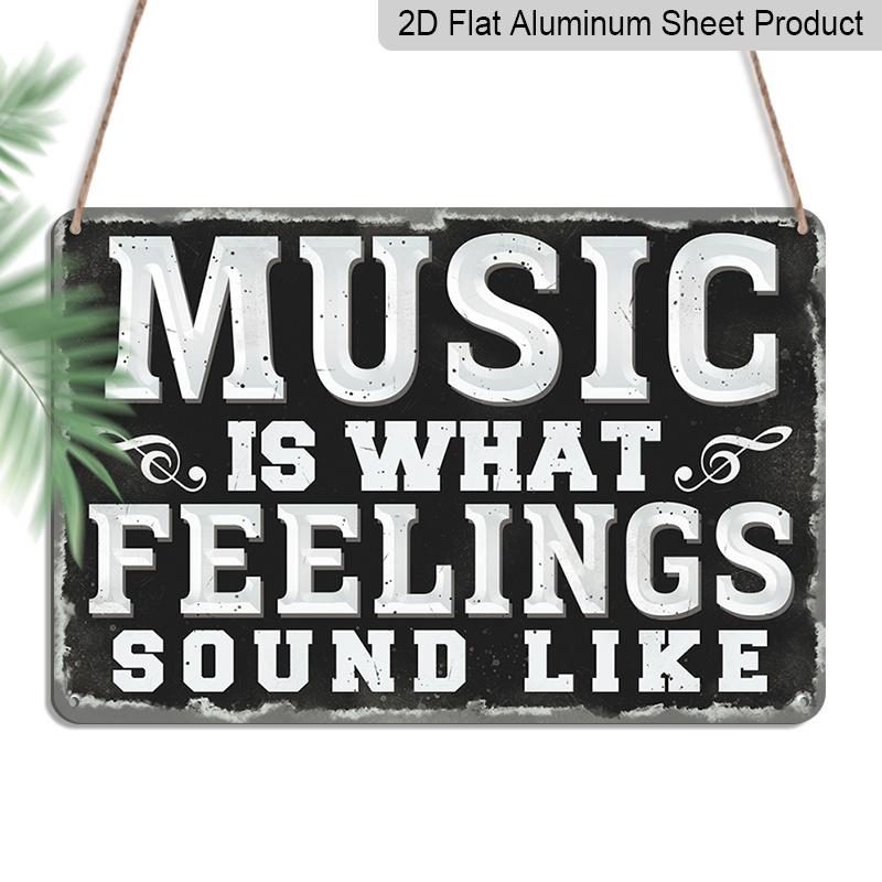 

2D Flat 1pc Vintage Music Aluminium Sign - 8 x12 - Water-proof, Metal Wall Art for Home, Restaurant, Bar, Cafe, Garage Decor Halloween Christmas 20*30cm