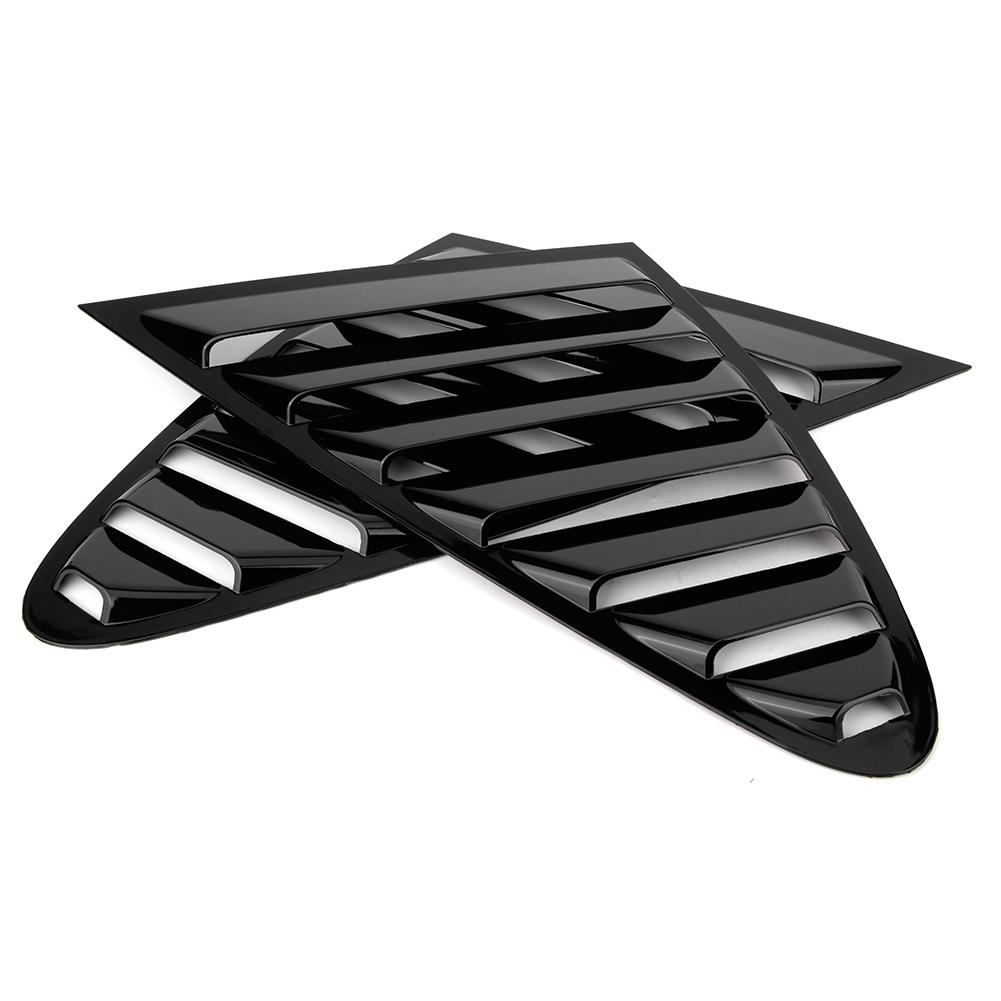 Fordonsmodifiering Fönsterdeflektor Ljus Svart Sidofönster Scoop Cover Trim för A7 2009 2018