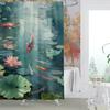 Serene Koi Pond Shower Curtain - Multi-Style Bath Decor, Perfect for Those Who Love Nature-Inspired and Practical Designs
