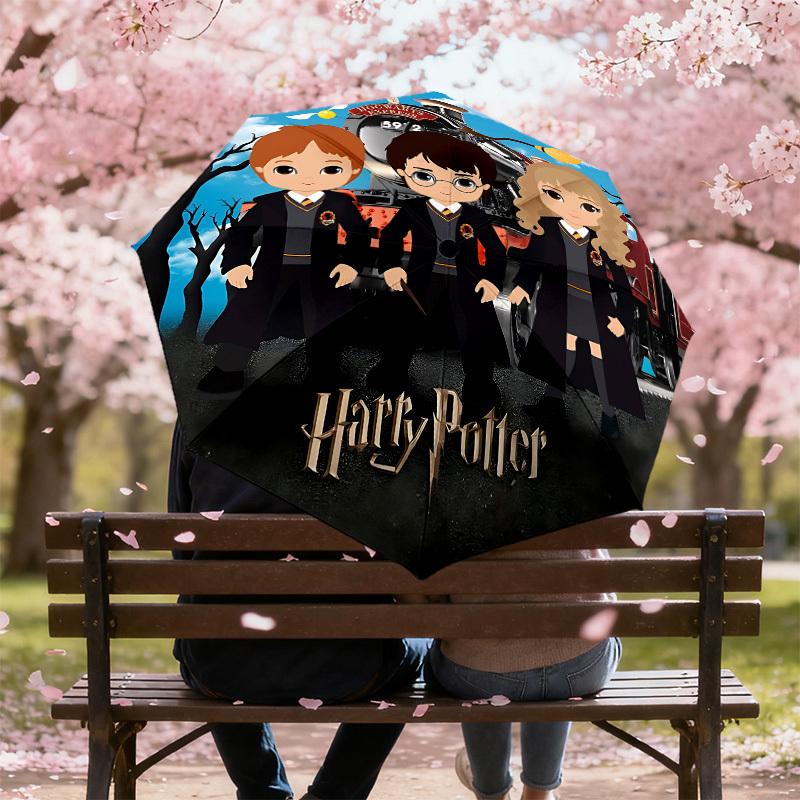 1PC Hogwarts Express Harry Potter Umbrella-8-Rib Reinforced, Automatic Open, Lightweight & Durable, Cute Fashion Accessory for Outdoor, D2704