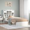 Vidaxl Bed With Shelf, Without Mattress, White, 75X190 Cm, Pine