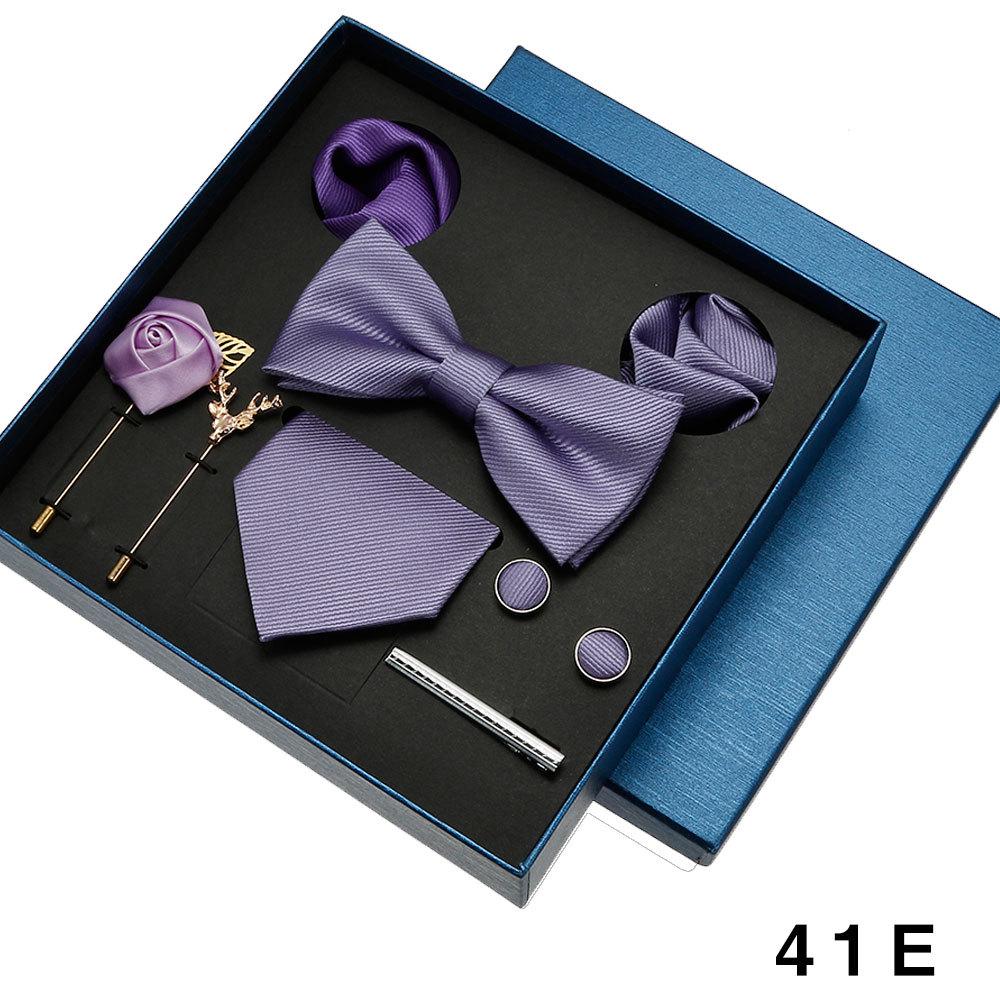 Men's Formal Suit Bow Tie Gift Box Set for Weddings and Business