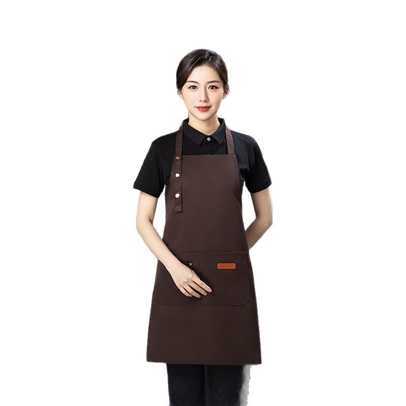 Custom Logo Waterproof Waist Apron for Milk Tea Shops, Catering, and Home Use
