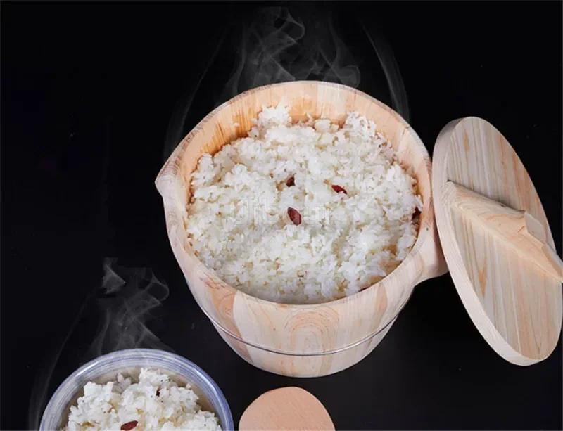 Bamboo Steamer Steamed Rice Wooden Barrel Rice Steamer Dim Sum Dishes Fish Vegetables Food Kitchen Ware Steamer Basket