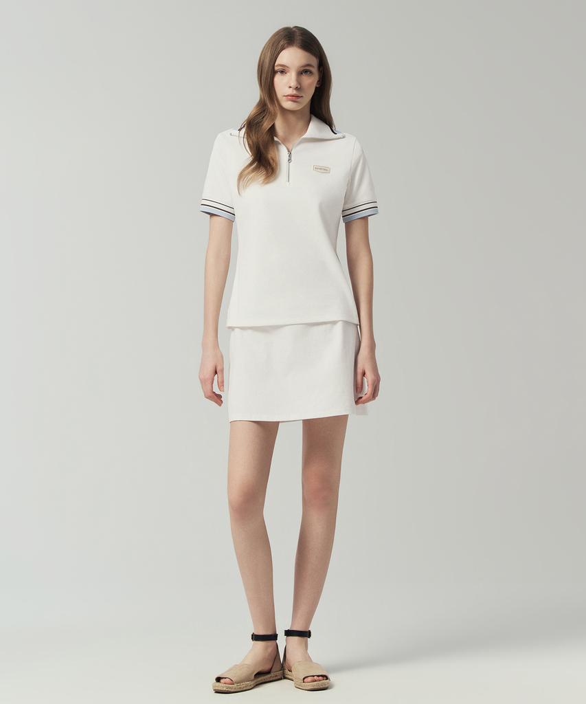 DUVETICA Lungara (Light Ivory) (Women'S Short-Sleeve Polo Shirt)