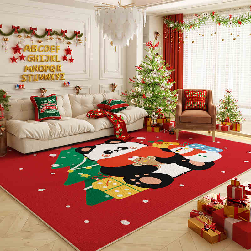 Christmas Tree Carpet New Year Festival Atmosphere Feeling Large Size Living Room Bedroom Floor Mat Home Decoration