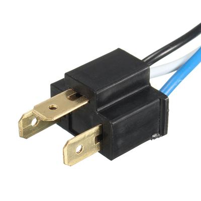 12V Car H4 Headlight Relay Wiring Harness Ceramic Lampholder Big Lamp Brilliance Intensifier