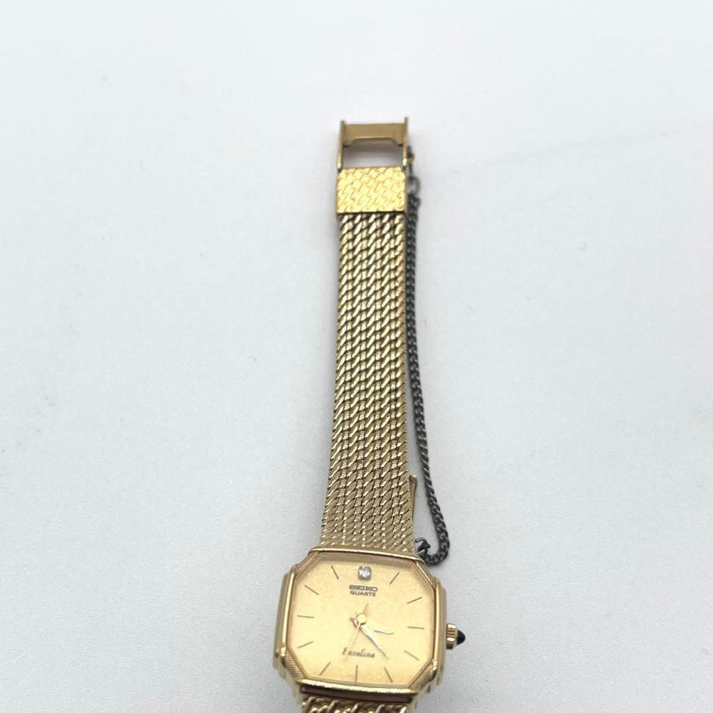 Used Working  Beautiful Condition SEIKO Exceline Diamond Ladies Watch Gold