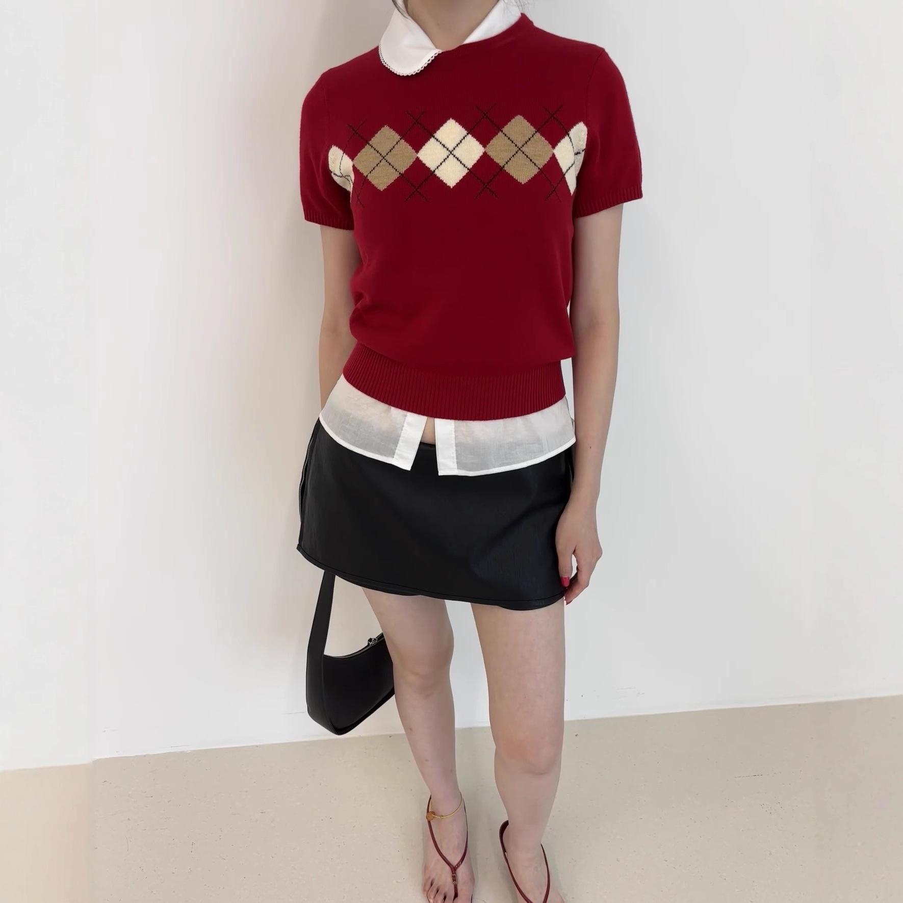 

Versatile Two-Way Side Zip Mini Skirt Pants in Brown, Black, or Wine Red Leather Small чорний