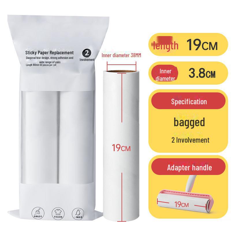 Long-Handle Hair and Dust Sticky Roller Brush