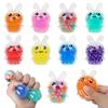 Easter Soft Bunny Squeeze Ball Stress Relief Fidget Toy Kids Birthday Party Favors Easter Party Egg Basket Fillers Boy Girl Gift