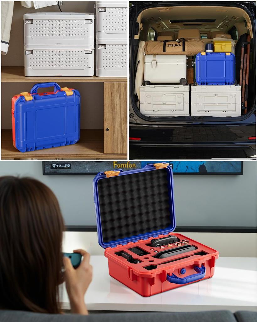 Hard Carrying Case for Nintendo Switch 2 Protective Case for Switch 2 that Compatible with NSwitch 2 Console and Stores Accessories Classic Red and