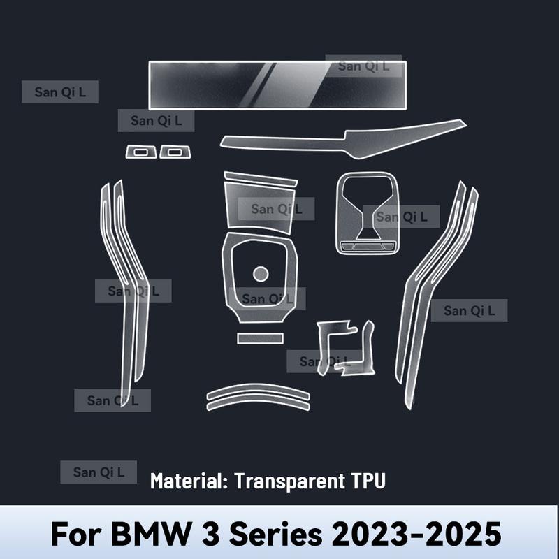 For BMW 3 Series -2025 Interior Center Console Gear Panel Navigation Screen TPU Protective Film LHD RHD Anti-Scratch Repair
