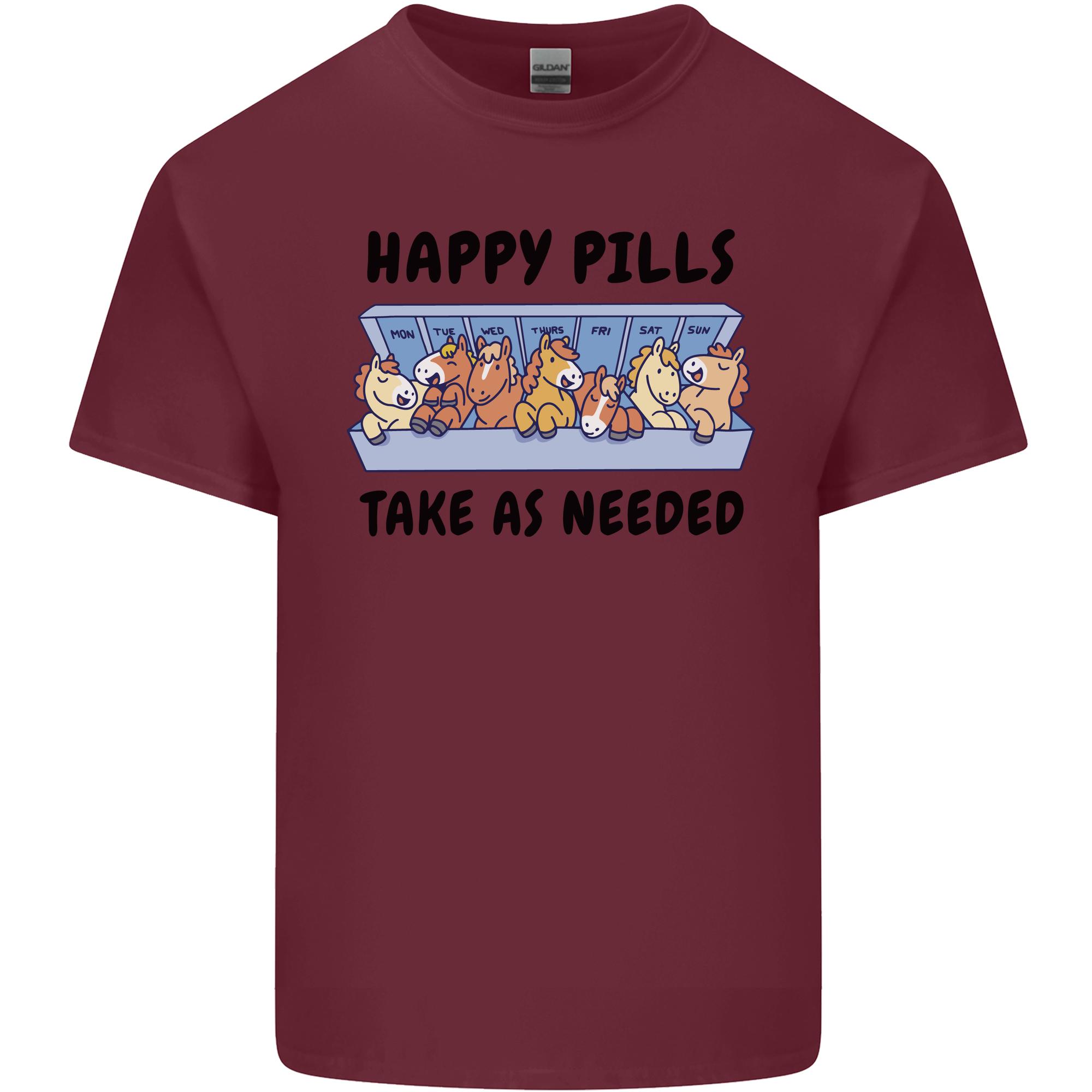 Horse Pills Funny Equestrian Unisexs Light Cotton TShirt S
