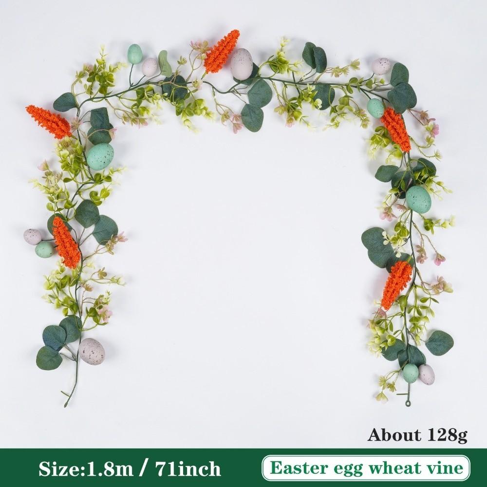

Colorful Eggs Easter Artificial Vine Butterfly DIY Easter Egg Rattan Wreath Wall Hanging Spring Vine Hang Ornament
