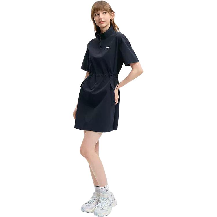 FILA Fleece Fashion Casual Short Sleeve Dress Women dresses F11W629302F
