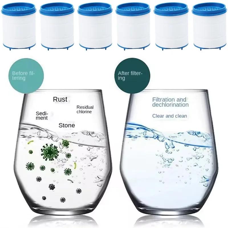 Faucet Water Filter Element Remove Chlorine Heavy Metals Showers Head Tap Filtration Purifier Soften Hard Water Cartridges