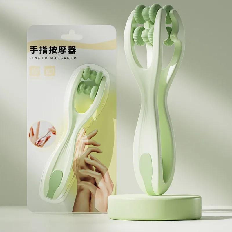 Finger Massager Dual-Row Roller Design Easy Use Relieve Finger Fatigue Promote Blood Circulation Portable Roller Finger Massager