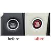 For Range Rover Evoque 12-19 Red Carbon Fiber Start Button Ignition Switch Trim