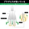 FUMITAKE 1m (5-teilig) Verlängerungskabel, 15A, 125V, WeißSchwarz, RoHS-konform, Flammenhemmendes PVC, Kälte- und Hitzebeständig, Stilvoll, Schwenkstecker, Weich