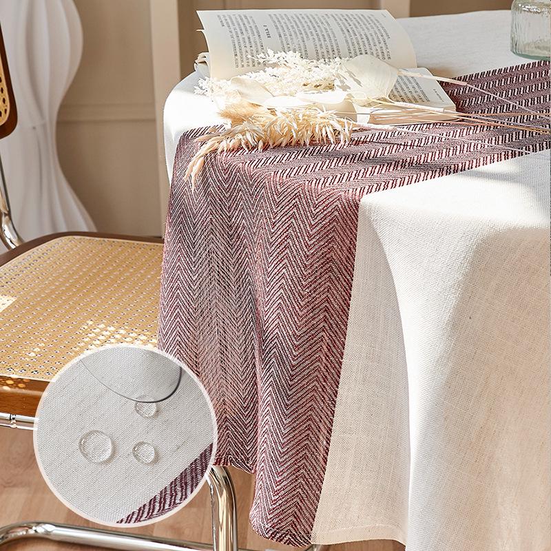 

Водонепроницаемая и пыленепроницаемая хлопково-льняная скатерть в скандинавском стиле - Прямоугольная, износостойкое покрытие для кофейного столика 100x140cm