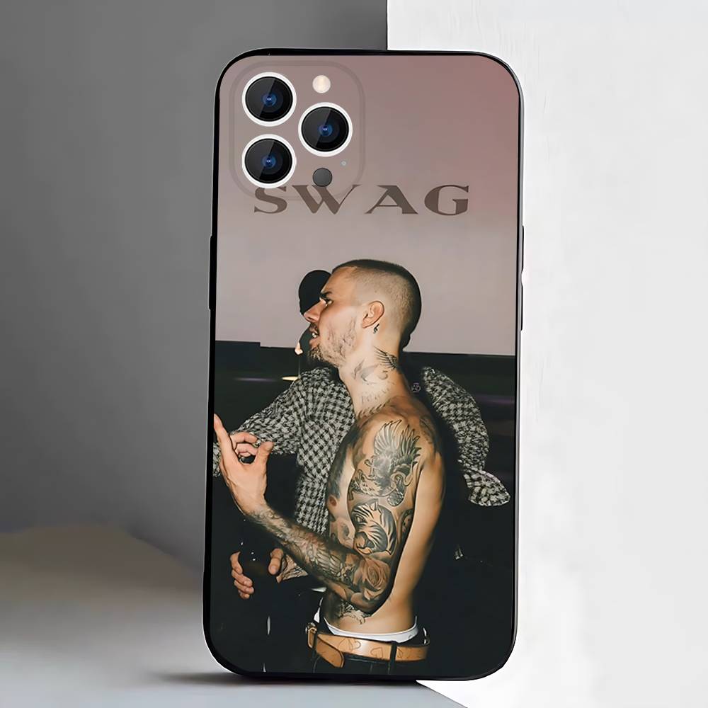 Funda de Teléfono SWAG J-Justin B-Bieber Para iPhone 17,16,15,14,13,12,Pro,Max,Plus,E,SE4,Air,Mini Caja Blanda Negra