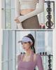 Peach Halter Neck Long Sleeve Yoga Top with Chest Pad for Women