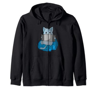Video Game Zip Hoodie Cat, Game, Gamer,