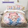 Anya Forger Pattern Bedding Quilt Set Quilt Cover Pillowcase Home Decoration Birthday Gift (1 * Duvet Cover + 2 * Pillowcase, Without Core)