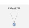 High-End S925 Sterling Silver Natural Aquamarine Oval Pendant Necklace for Women