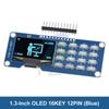 TZT 0.96/1.3 inch I2C OLED Display Driver SH1116/SH1315 with 1x4/4x4 keyboard Display Module screen module
