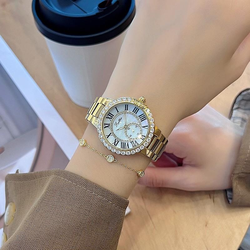 Fashion Style Temperament Personality Roman Watch Trend Casual Women'S Watch Steel Belt Diamond Women'S Watch